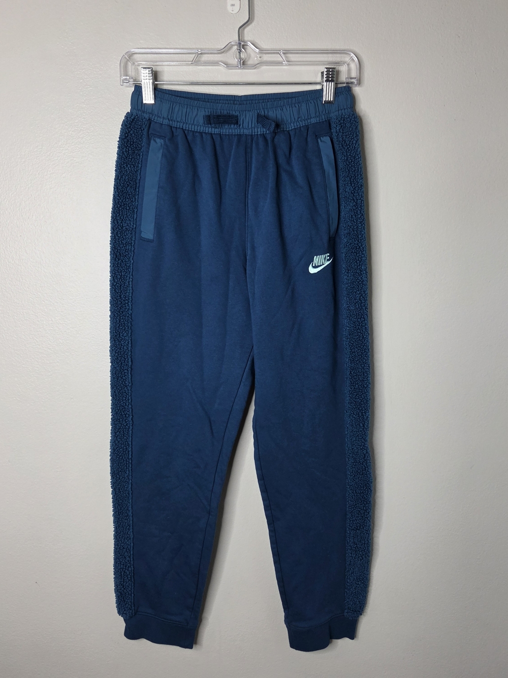 Nike Girl's Kids' Blue Sherpa-Trim Joggers